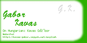 gabor kavas business card